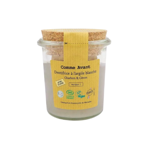 Dentifrice en pâte au charbon et citron (avec fluor)