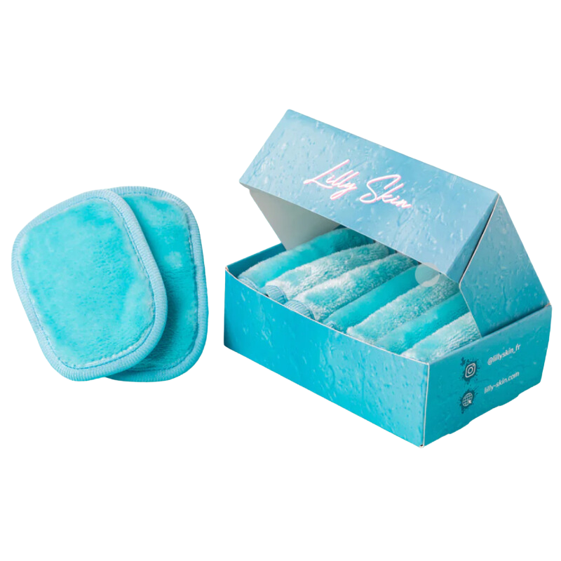 Pads démaquillants réutilisables - Bleu Chill