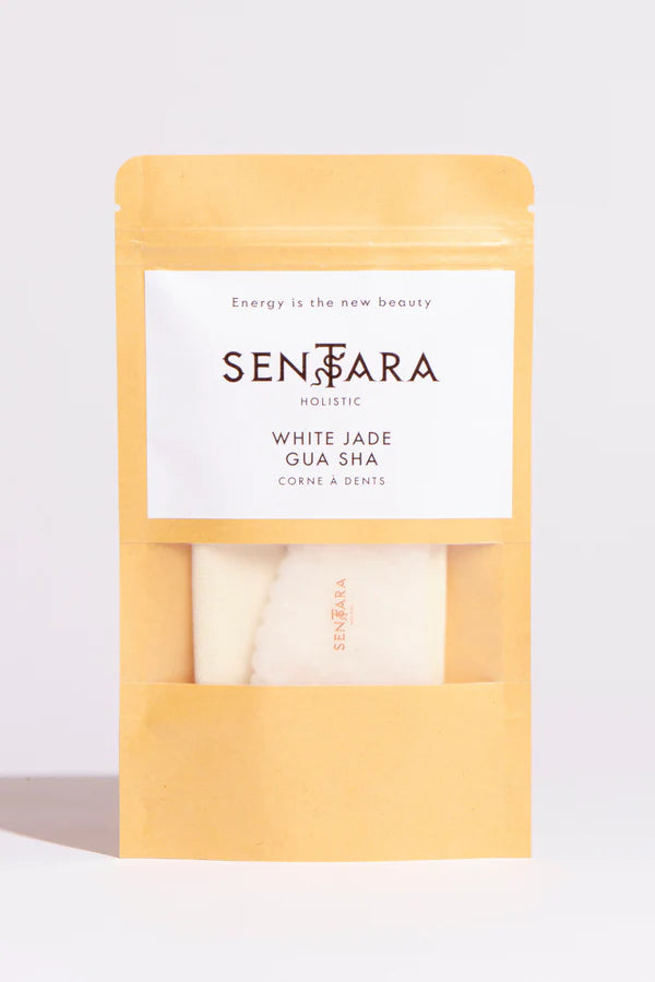 GUA SHA JADE BLANC CORNE A DENTS