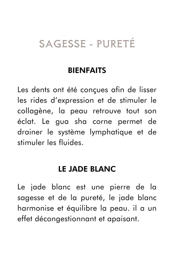 GUA SHA JADE BLANC CORNE A DENTS