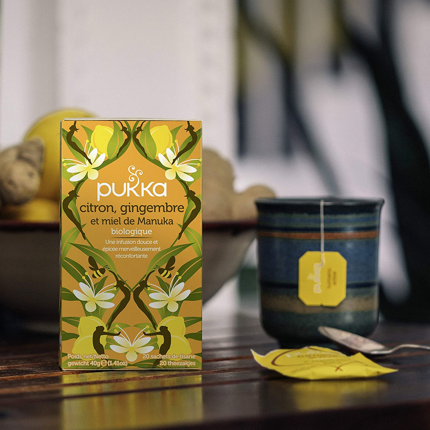 Infusion Citron Gingembre & Miel de Manuka BIO - boîte de 20 sachets