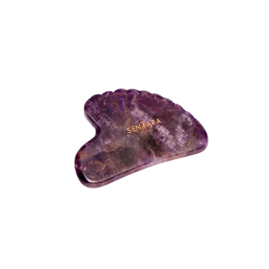 Gua Sha amethyste cœur a dents