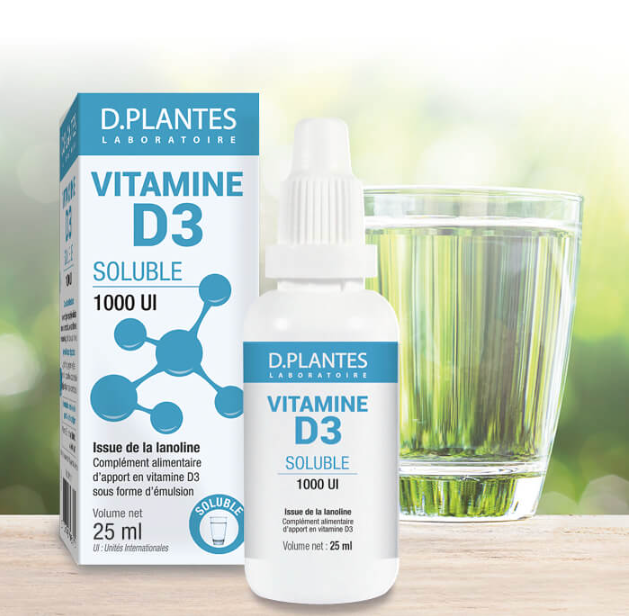 Vitamine D3 1000 UI soluble - Flacon 25 ML