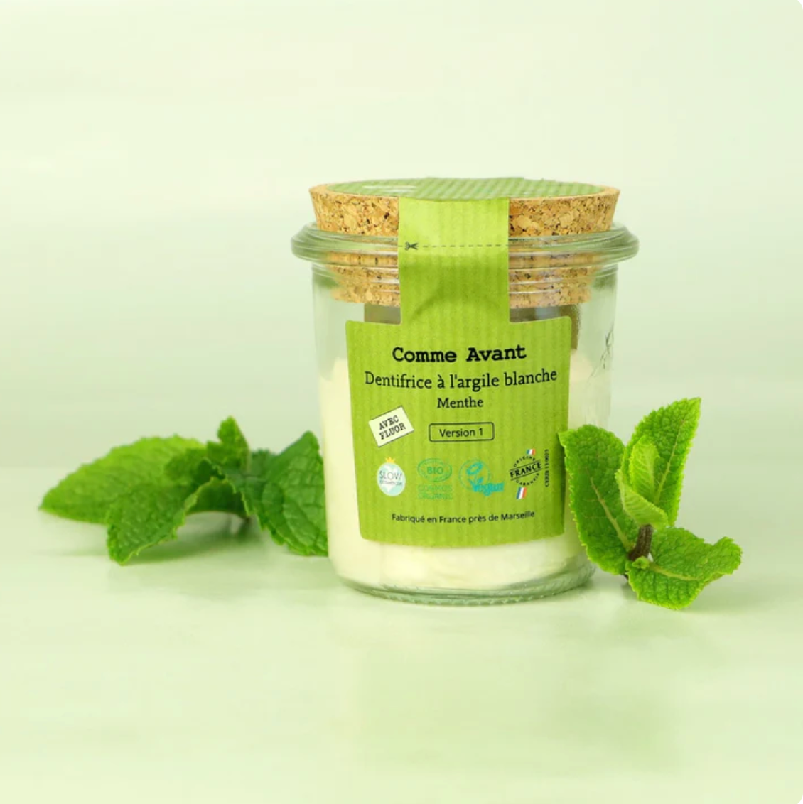 Dentifrice en pâte à la menthe (avec fluor)