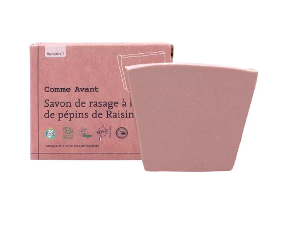 Savon de rasage à l'huile de pépins de raisin