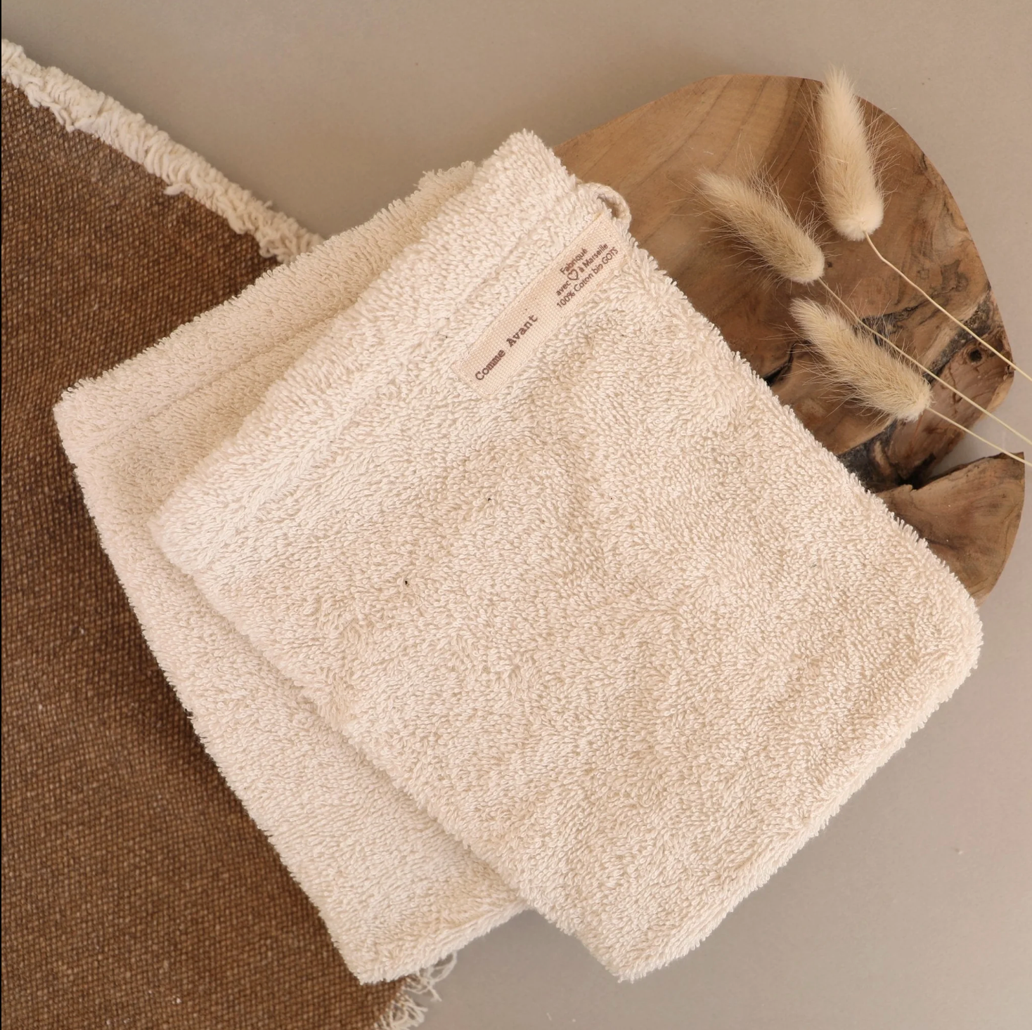 Gant de toilette en coton