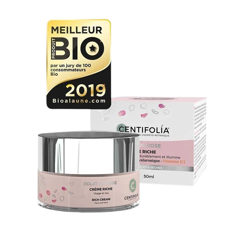 Crème riche éclat de rose bio