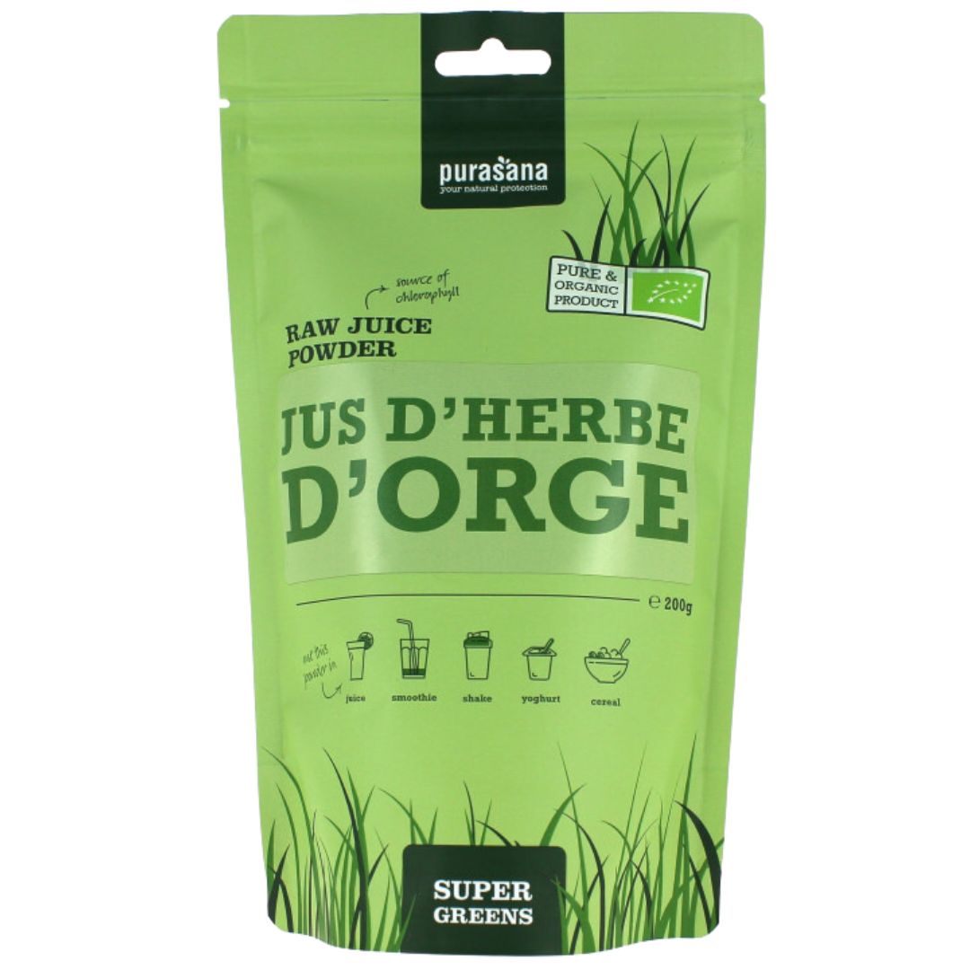 Purasana Herbe d'orges en poudre Bio 200g