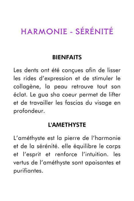 Gua Sha amethyste cœur a dents