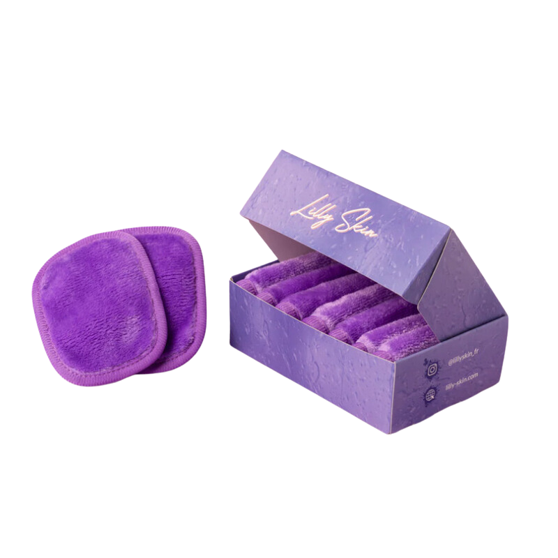 Pads démaquillants réutilisables - Violet Intense