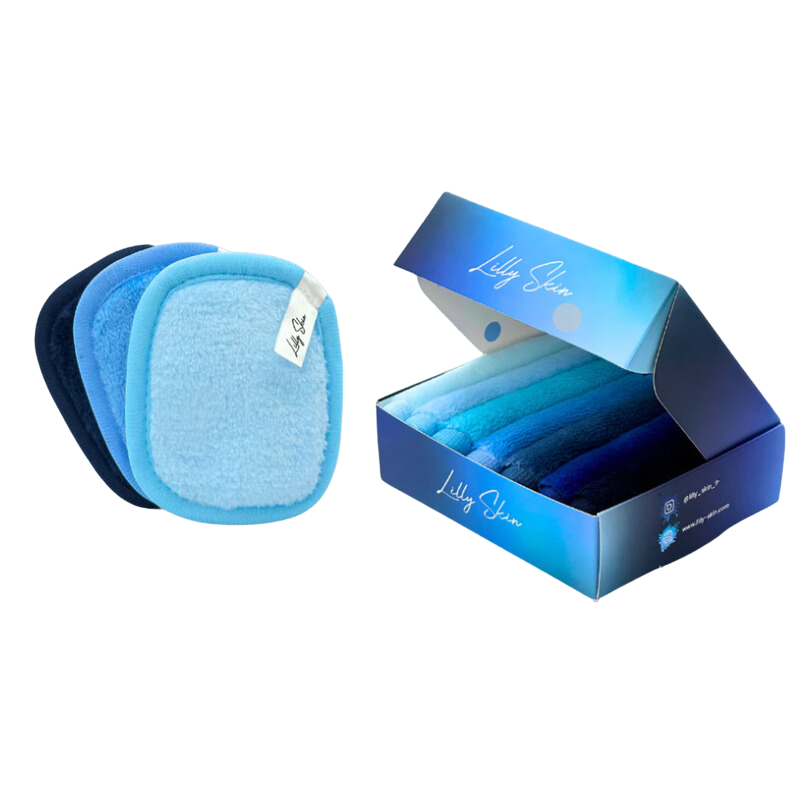 Pads démaquillants réutilisables - Rainbow Bleu