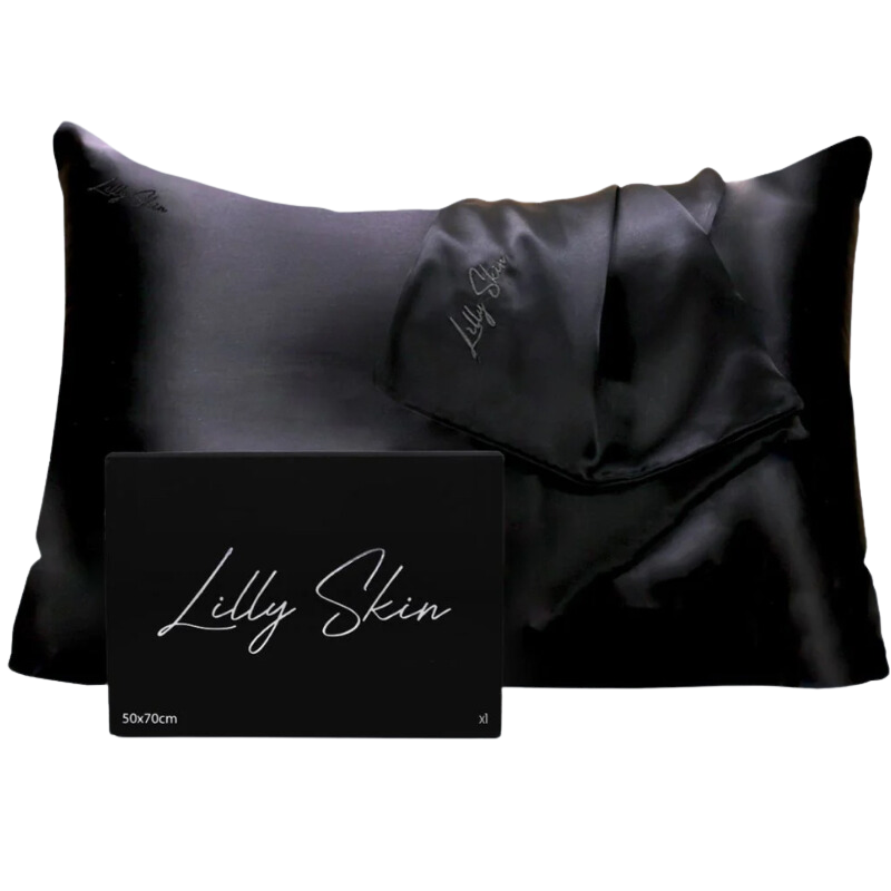 Taie Oreiller 100% Soie - Noir
