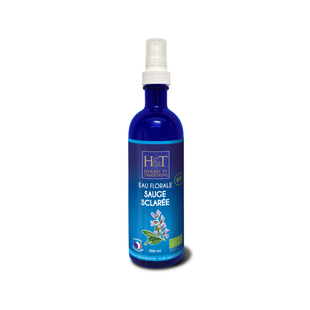 Eau florale sauge sclarée BIO - 200 ml
