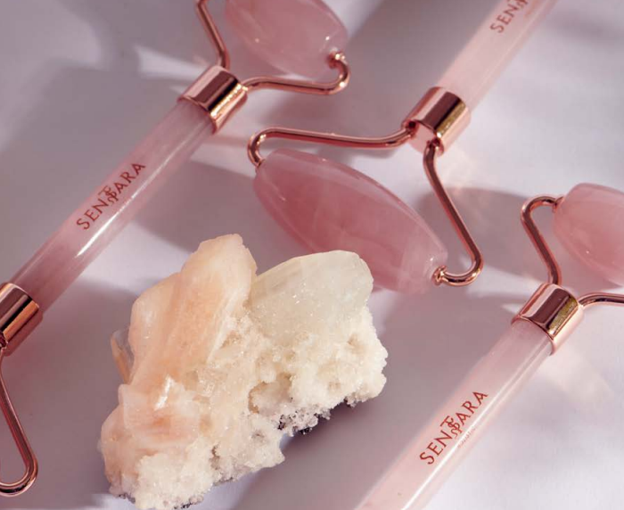 Roller de massage Quartz Rose