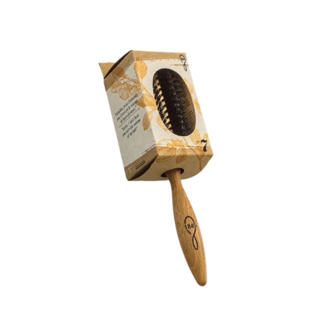 Brosse à cheveux ronde, soies de sanglier et nylon