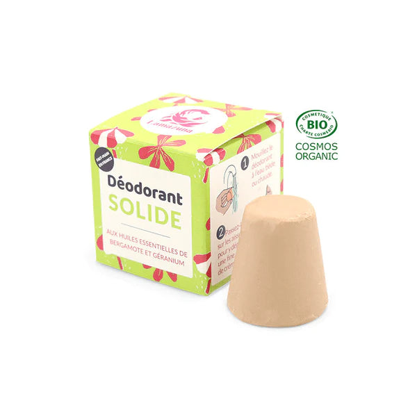 Déodorant Solide Végane Bergamote et Géranium - 30ml