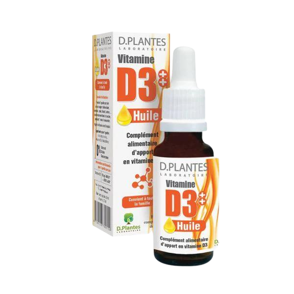Vitamine D3 huile - Flacon 20 ML - D.Plantes