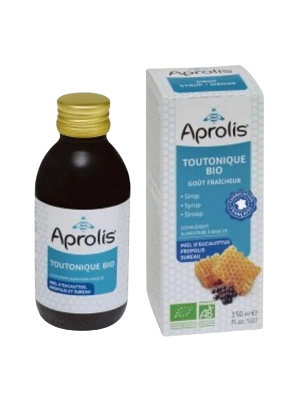 Toutonique Sirop Bio : Miel d'eucalyptus, Propolis et Sureau - 150 ml