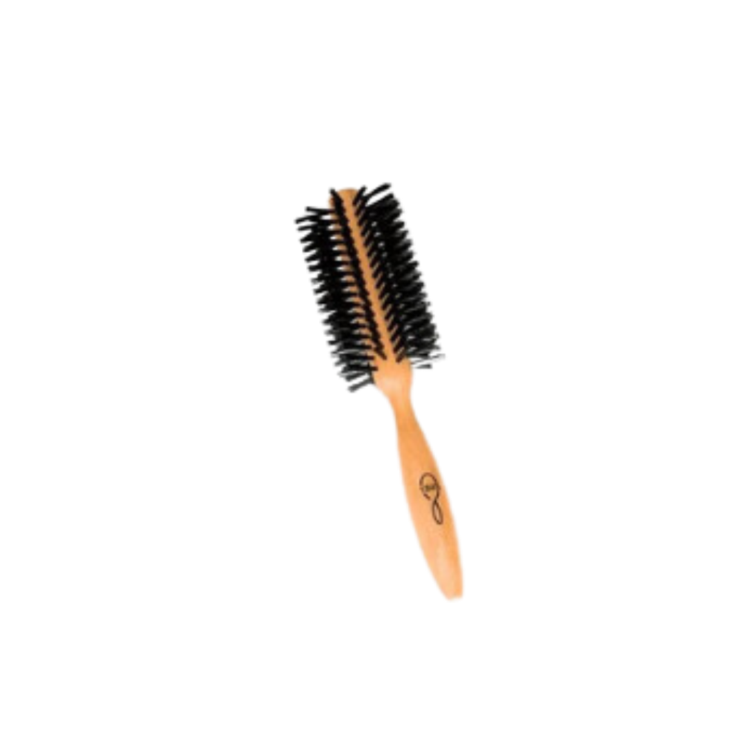 Brosse à cheveux ronde, soies de sanglier et nylon