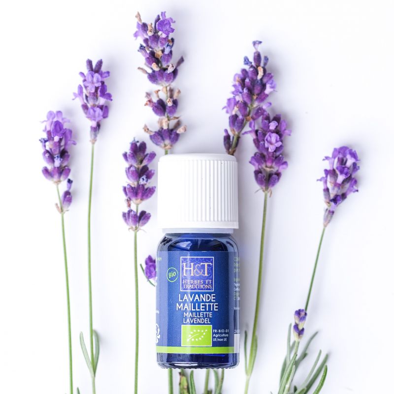 Huile Essentielle Lavande maillette (Lavandula angustifolia) BIO - Flacon 10 ml - Herbes & traditions