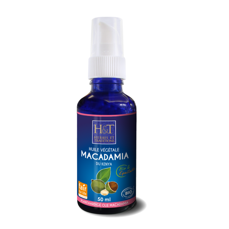 Huile Végétale Macadamia BIO - 50 ml - Herbes & traditions
